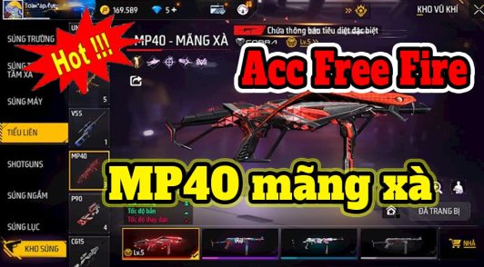 Acc Free Fire có mp40 mãng xà